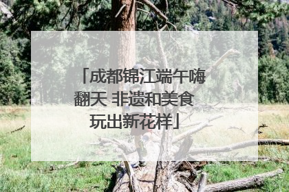 成都锦江端午嗨翻天 非遗和美食玩出新花样