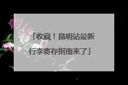 收藏！昆明站最新行李寄存指南来了