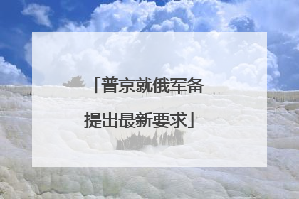 普京就俄军备提出最新要求
