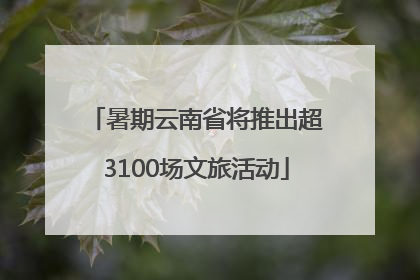 暑期云南省将推出超3100场文旅活动