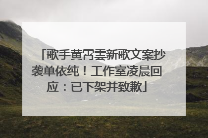 歌手黄霄雲新歌文案抄袭单依纯！工作室凌晨回应：已下架并致歉