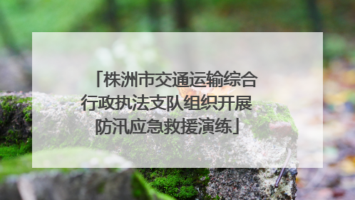 株洲市交通运输综合行政执法支队组织开展防汛应急救援演练