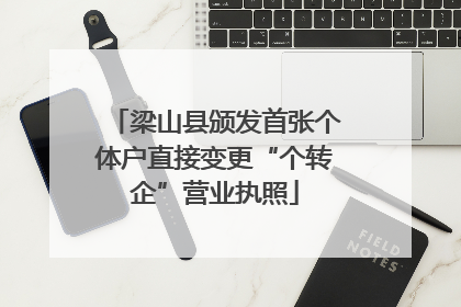 梁山县颁发首张个体户直接变更“个转企”营业执照