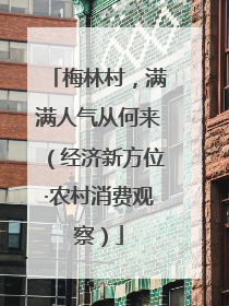 梅林村，满满人气从何来（经济新方位·农村消费观察）