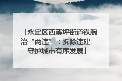 永定区西溪坪街道铁腕治“两违”：拆除违建 守护城市有序发展