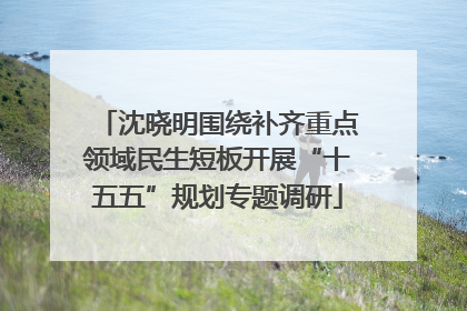 沈晓明围绕补齐重点领域民生短板开展“十五五”规划专题调研