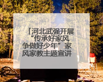 河北武强开展“传承好家风 争做好少年”家风家教主题宣讲活动