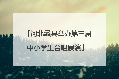 河北蠡县举办第三届中小学生合唱展演