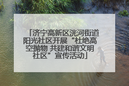 济宁高新区洸河街道阳光社区开展“杜绝高空抛物 共建和谐文明社区”宣传活动