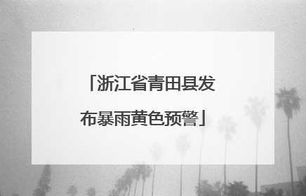 浙江省青田县发布暴雨黄色预警