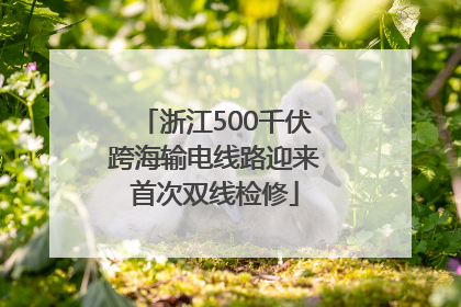 浙江500千伏跨海输电线路迎来首次双线检修