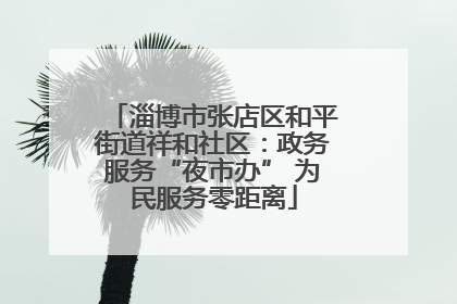 淄博市张店区和平街道祥和社区：政务服务“夜市办” 为民服务零距离