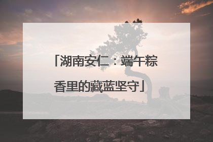 湖南安仁：端午粽香里的藏蓝坚守