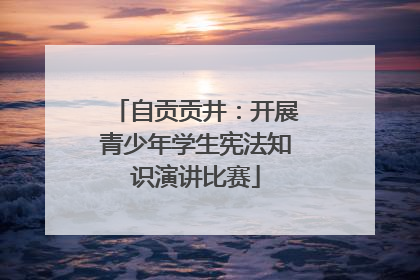 自贡贡井：开展青少年学生宪法知识演讲比赛