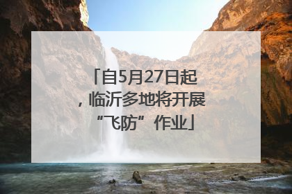 自5月27日起，临沂多地将开展“飞防”作业