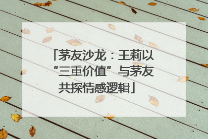 茅友沙龙：王莉以“三重价值”与茅友共探情感逻辑
