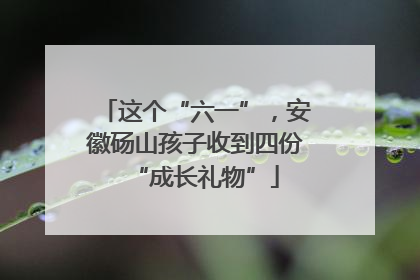 这个“六一”，安徽砀山孩子收到四份“成长礼物”