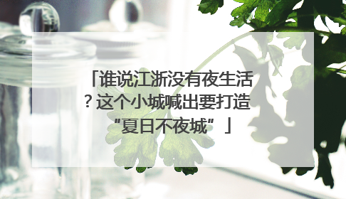 谁说江浙没有夜生活？这个小城喊出要打造“夏日不夜城”