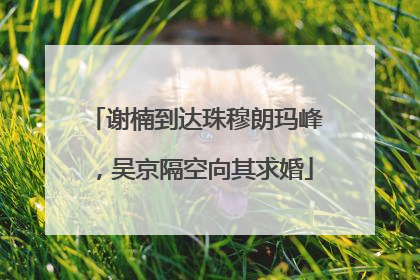 谢楠到达珠穆朗玛峰，吴京隔空向其求婚