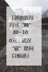 通勤族每月可“赚”80~100元，武汉“碳”路何以畅通