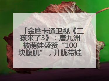 金鹰卡通卫视《三孩来了3》：唐九洲被萌娃盛赞“100块腹肌”，井胧带娃有梗超欢乐