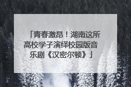 青春激昂！湖南这所高校学子演绎校园版音乐剧《汉密尔顿》