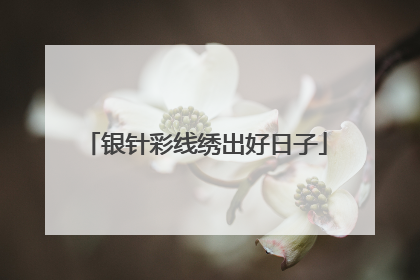 银针彩线绣出好日子