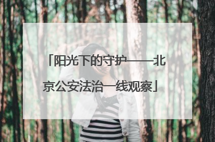 阳光下的守护——北京公安法治一线观察