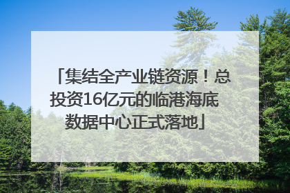 集结全产业链资源！总投资16亿元的临港海底数据中心正式落地