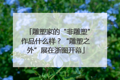 雕塑家的“非雕塑”作品什么样？“雕塑之外”展在浙图开幕