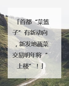 首都“菜篮子”有新动向，新发地蔬菜交易明年将“上楼”！