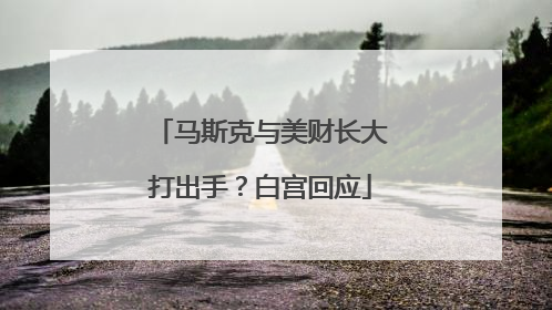 马斯克与美财长大打出手？白宫回应