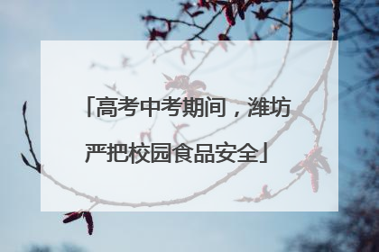 高考中考期间，潍坊严把校园食品安全