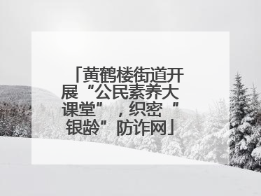 黄鹤楼街道开展“公民素养大课堂”，织密“银龄”防诈网