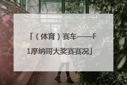 （体育）赛车——F1摩纳哥大奖赛赛况