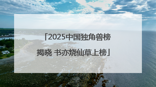 2025中国独角兽榜揭晓 书亦烧仙草上榜