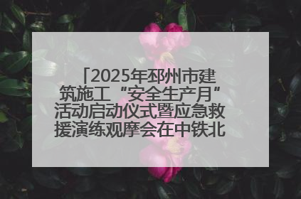 2025年邳州市建筑施工“安全生产月”活动启动仪式暨应急救援演练观摩会在中铁北京局邳州市中医院项目成功举办