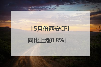 5月份西安CPI同比上涨0.8%